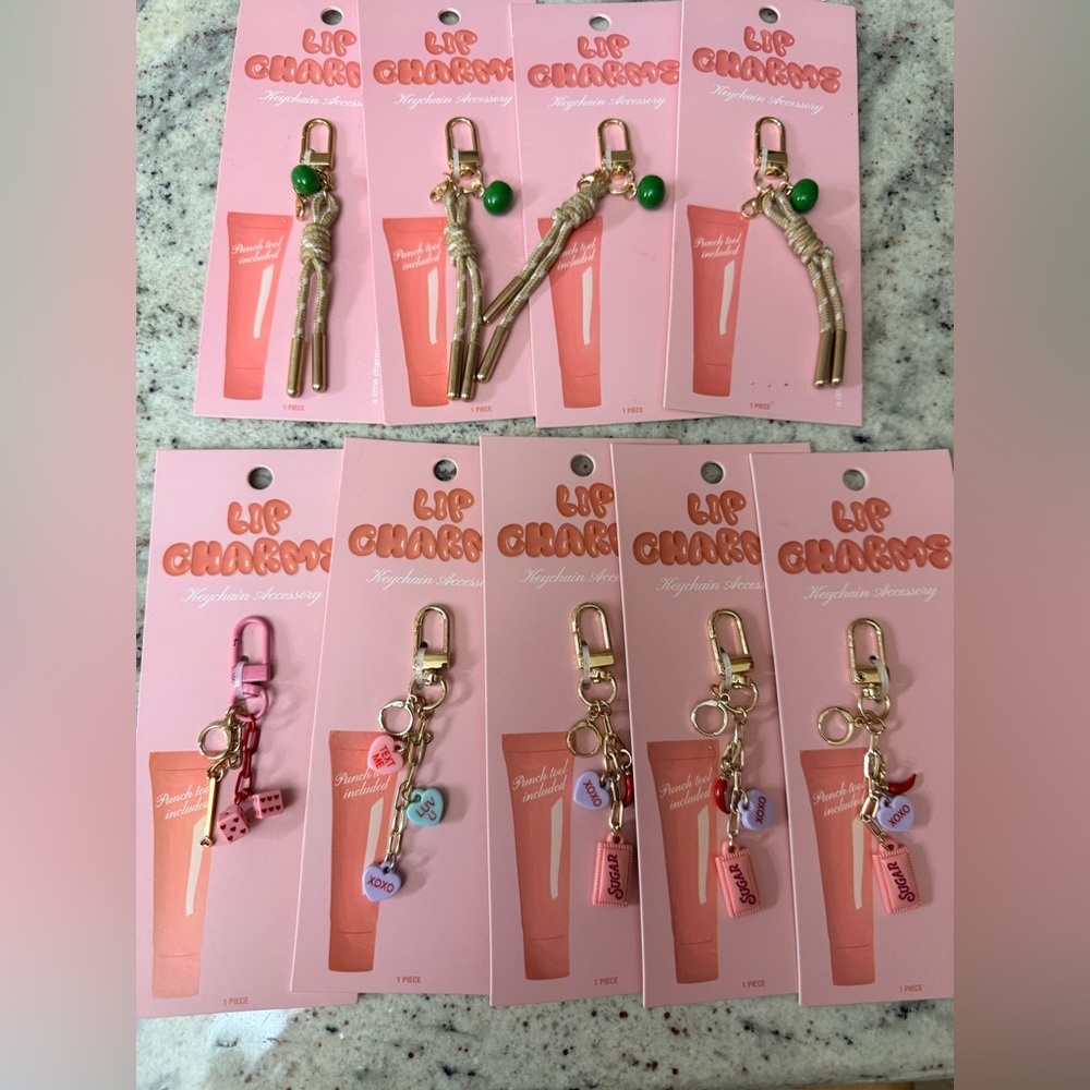 Lip Charm Keychain Set
